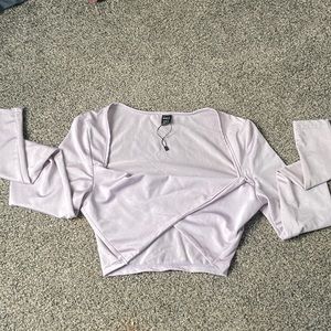 Purple long sleeve crop top!